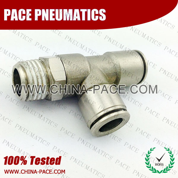 PMPD, All metal Pneumatic Fittings with NPT AND BSPT thread, Air Fittings, one touch tube fittings, Pneumatic Fitting, Nickel Plated Brass Push in Fittings